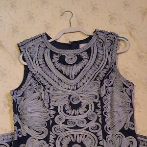 JS Collections Navy and Silver Dress